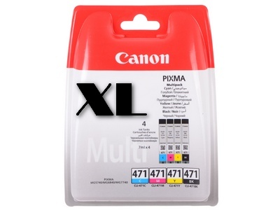 Заправка струйных цветных картриджей 'Canon' CLI-471CXL / CLI-471MXL / CLI-471YXL